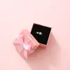 Caja de embalaje para joyería con lazo lista para enviar para anillos, pendientes, pulseras y brazaletes; caja de joyería con tapa y base, adecuada para empaque de regalo