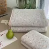 Exportado a Corea, Juego de Tres Piezas de Cubre Cama de Algodón Doble Cara, Colcha de Algodón Acolchada de Cuatro Estaciones Antideslizante Libre de Arrugas, Colchoneta de Tatami