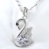 Colgante de Moda y Exquisito para Mujer, Collar de Cisne de Lujo Ligero de Gama Alta, Cadena para Clavícula de Plata 925, Joyería al por Mayor de Comercio Exterior Europeo y Americano