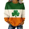 Sudadera Casual con Estampado de Trébol y Trébol de Cuatro Hojas para Mujer, Nueva Colección Otoño 2026, Sitio Independiente de Amazon Transfronterizo