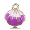 Estilo K de Colgante de Concha con Goteo de Aceite de 5 Colores DIY Accesorios de Joyería de Aleación Pendientes Colgante de Collar Serie Océano Pequeño Fresco