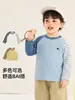 Kaka Panda Roupas Infantis Camiseta de Manga Longa para Crianças Camada Base para Meninos Top de Outono para Meninas Roupinhas de Bebê e Criança Pequena Outono Tendência