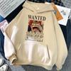 Suéter estampado con personaje periférico de One Piece, casual para primavera y otoño, para pareja, abrigo universal con capucha