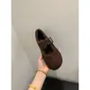 Sapatos Mary Jane Retrô Franceses para Mulheres, Novo Estilo Inverno 2026, Sapatos Quentes Peludos com Forro de Lã, Sapatos de Salto Baixo Rasos