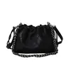 Bolso Cubo Versátil de Alta Gama Estilo Coreano Nuevo Verano 2026 Bolso de Hombro Diseño de Nicho Bolso Plegable Cruzado con Cadena