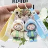 Llavero de Labubu Muñeco de Peluche Colgante Labubu Transfronterizo Colgante para Mochila Escolar Muñeco de Caja Sorpresa Labubu Flocado