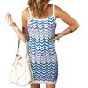 Vestido de tirantes espagueti estilo europeo y americano 2026 para mujer, nuevo modelo de verano, vestido suéter ajustado multicolor a rayas transfronterizo