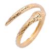 Anillo de cola de serpiente de acero y titanio, color dorado, explosivo, estilo europeo y americano, ajustable, con apertura para hombres y mujeres, venta al por mayor