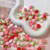 Mini comida de simulación para jugar fresa pequeña pegamento de crema DIY funda de teléfono accesorios de resina bolsa de material para pasador arte de uñas