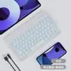 030 Teclado e Mouse Bluetooth Retroiluminados Adequados para Teclado de Tablet iPad 10 polegadas Teclado Bluetooth Luminoso Colorido RGB