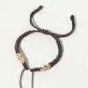 Pulseira Semiacabada com Nó de Flor de Pessegueiro Fresca com Contas de Transferência, Pulseira Ajustável Feita à Mão para o Ano de Nascimento, Estilo Tendência Chinês