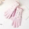 Luvas Quentes Infantis para Brincar na Neve no Inverno, Estilo Cartoon para Meninos e Meninas, Forradas com Lã Sintética, Repelentes à Água, à Prova de Vento, à Prova de Frio, Luvas Grossas para Exterior