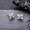 Brincos de Zircônia com Tachas de Diamante para Homens, Brincos de Luxo Leve e de Alta Qualidade para Mulheres, Estilo Versátil de Nicho, Acessórios de Joias Simples para Atacado
