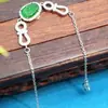 9134 Jadeíta de Hielo Natural Grado A Verde Pulsera Ruyi Verde Yang Ruyi Pulsera Estilo Chino Nuevo Diversidad