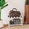 Portaequipaje de Bambú Personalizado Plegable Portaequipaje de Hotel Estante de Almacenamiento de Doble Capa Famoso Portaequipaje de Almacenamiento Punto
