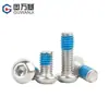 Tornillos Redondos de Cabeza Hexagonal Recubiertos de Pegamento de Acero Inoxidable 304, Tornillos y Pernos Antiaflojamiento, Antideslizantes, Antidesprendimiento M2M3M4M6