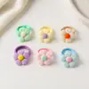 Set de ligas para el pelo color café con leche para niños, ligas de colores caramelo con moños y flores, lindas diademas para bebé