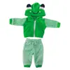 Ropa para muñeca American Girl de 18 pulgadas, conjunto de felpa con capucha 43cm, muñeca de verano, pijama lindo de animal con cremallera