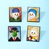 Serie de Pinturas Famosas Modelo Nuevo Transfronterizo Broche de Pato Pintura al Óleo Insignia Metálica Ecológica Accesorios para Bolsos Suministro Directo de Fábrica