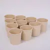 Tazón Desechable de Papel Kraft, Vaso de Papel Biodegradable de PLA, Lonchera para Llevar Empacada, Tazón para Sopa, Caja de Salsa de Papel de Fibra de Bambú