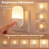 Luz de Noche Enchufable con Regulación Continua y Enchufe Plegable, Lámpara LED Controlada por Luz, Lámpara de Terapia de Luz Roja de 670nm
