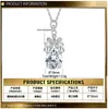 2026 Nuevo Modelo Colgante Forma de Huevo de Paloma 8*10 Plata S925 Collar de Moissanita Ovalada Colgante de Piedra Preciosa de Color de Lujo Elegante