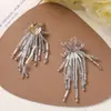 Amuletos para Ropa Moda Coreana Cuentas Tubulares de Cristal Borlas Flores Pendientes DIY Accesorios para el Cabello Bolsas Accesorios de Decoración para Ropa