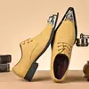 Amazon y AliExpress los más vendidos transfronterizos para hombre estilo británico multiestilo formales de negocios zapatos de cuero puntiagudos 25805