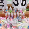 Garrafa Wishing Allah diy fruta brilhante estrela de cinco pontas garrafa pequena casa de brincar chaveiro pingente joia artesanal