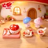 Novos desenhos animados de cogumelo vermelho, utensílios de cozinha completos, acessórios em miniatura, casa de bonecas DIY, casa de conto de fadas, ornamentos de resina