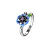 Anillo de aciano azul de comercio exterior de Zhenrong, pendientes de gotas de pintura de pegamento europeas y americanas, collar, colgante de esmalte, traje