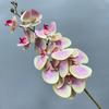 Phalaenopsis Simulada Venta al por mayor Transfronteriza Película de 9 Cabezas 3D Flor Artificial Phalaenopsis de Gama Alta Realista para Boda Se Puede Enviar en Nombre de Otros
