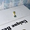 Colección de Pendientes de Circonita Verde Brillante, Pendientes de Circonita Incrustados con Diamantes, Pendientes de Aro de Venta Caliente Transfronteriza, Accesorios para Orejas de Mujer