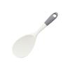 Pala de cocina de silicona de grado alimenticio al por mayor de fábrica, resistente a altas temperaturas, cuchara para sopa, juego de utensilios de cocina de tres piezas color blanquecino