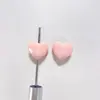 Cuentas acrílicas en forma de corazón moldeadas por inyección, cuentas de corazón de colores sólidos con agujeros rectos, accesorios hechos a mano para bolígrafos de cuentas DIY