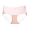 ¡Wow! Ropa Interior Sin Costuras de Hielo Personalizada para Mujer Verano Delgada Entrepierna de Seda de Morera Antibacteriana Cintura Media Talla Grande Pantalones de Máscara Triangular