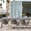Mesa y Silla Nórdicas para Exteriores Silla de Mimbre para Balcón Exterior de Mimbre Muebles de Hotel para Jardín Exterior Patio de Ocio Encimera de Roca