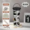 Taza Termo Interior de Cerámica para Mujer, Elegante Taza de Café con Asa de Acero Inoxidable, Botella Portátil de Gran Capacidad para Mantener Fría el Agua con Hielo