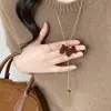 Brincos e Colar de Cavalo do Ano do Zodíaco Banhados a Ouro Real 18K, Nova Corrente para Suéter de Luxo Leve Estilo Chinês, Conjunto de Joias Estilo Chinês