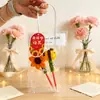 Canetas em Formato de Buquê de Flores com Haste Animal Torcida Feitas à Mão pelo Fabricante, Perfeitas como Presente para Colegas de Classe, Professores ou Melhores Amigos para o Natal ou Dia dos Namorados