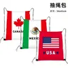 Banderas de Mano Personalizadas para Aficionados de los Equipos de la Copa Mundial de EE. UU.-Canadá-México, Banderas para Coche, Banderas de Cadena para la Copa Mundial 2026, Banderas de Jardín, Banderas de Intercambio