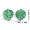 Spray de Moda Folhas Verdes Folhas de Árvore Pingente DIY Acessórios de Joias de Liga Colar Pulseira Charms Transfronteiriço Novo Estilo