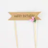 Tarjeta de Pastel Pequeño Fresco Mori Amor Papel Kraft Pastel Feliz Decoración de Pastel Tarjeta Insertable Suministros para Hornear