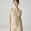 Cardigan adelgazante nuevo otoño/invierno 100% cachemira para mujer, simple, suave, versátil, top capa base, prenda exterior, suéter grueso