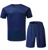 Conjunto de Uniforme de Aptidão Física para Homens e Mulheres, Shorts de Manga Curta, Uniforme de Treinamento Militar para Instrutor, Camiseta de Treino Respirável de Secagem Rápida com Gola Redonda de Verão