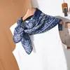 Pañuelo Cuadrado de Doble Cara Bicolor con Patrón de Espiga 65 para Mujer, Estilo Retro Francés Sencillo, Accesorio Elegante, Pequeño Pañuelo de Cuello de Moda
