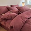 Juego de cuatro piezas de algodón de tres capas, sábana y edredón de algodón 60, ropa de cama textil para el hogar Nantong, funda de edredón de tres piezas, ropa de cama 4