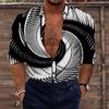 Camisas Masculinas Transfronteiriças, Impressão Digital 3D Multicolorida, Cores Contrastantes, Camisas Masculinas Casuais e da Moda, Envio Direto Unitário para Pedidos