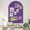 Quadro de Avisos de Feltro em Forma de Arco Placa Acústica Autoadesiva Quadro de Recados para Escritório Sala de Aula