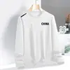 Sudadera para Hombre de 280g, Adecuada para Primavera y Otoño, Holgada y Versátil, Suéter Casual Elegante de Cuello Redondo